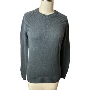 Jeanne Pierre Grey Cotton Long Sleeve Sweater Women's Size S
